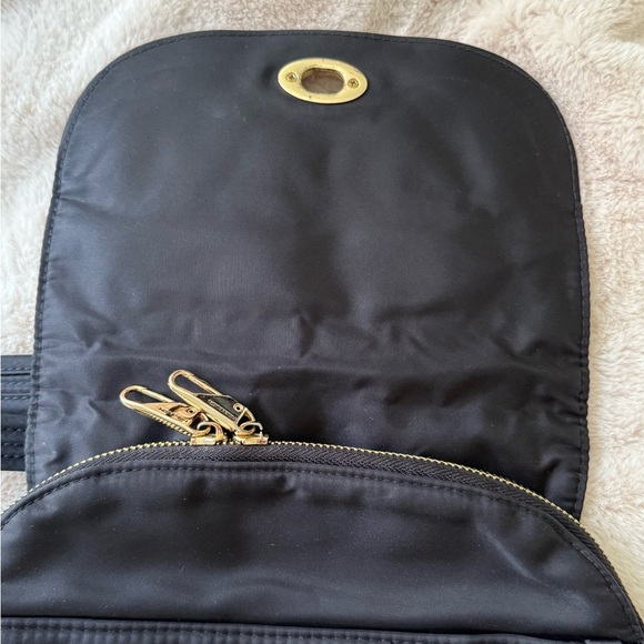 Travelon Anti-Theft Small Tailorer Backpack Black with Magenta Lining - Picture 3 of 11